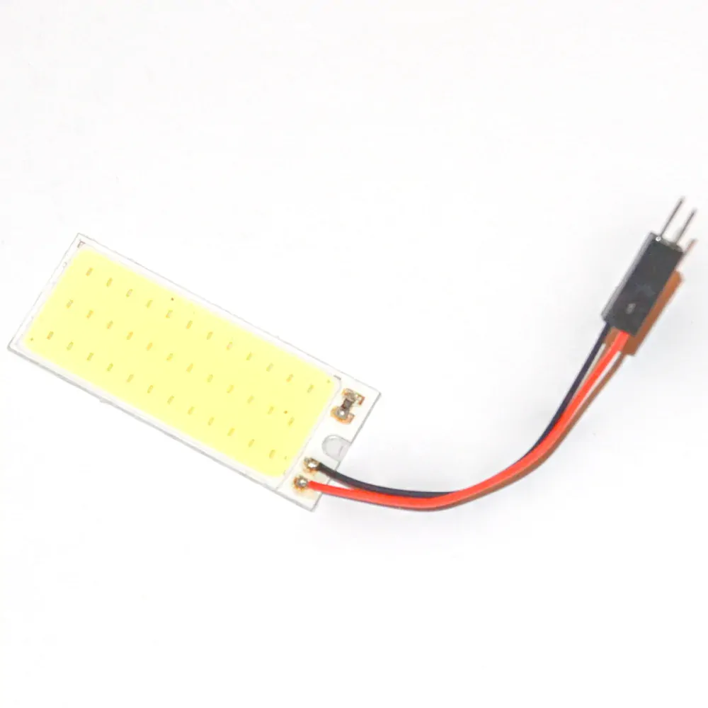 LED panel - 10ks (36 COB LED - Bílá) 12V + adaptéry C5W a T10 W5W, Výhodné balení!