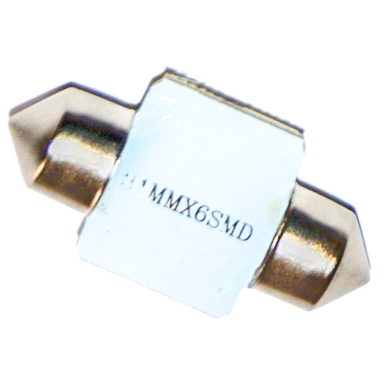 LED žárovky (10ks) C5W 6 SMD 5050 (31mm) - Bílá 12V, Výhodné balení!