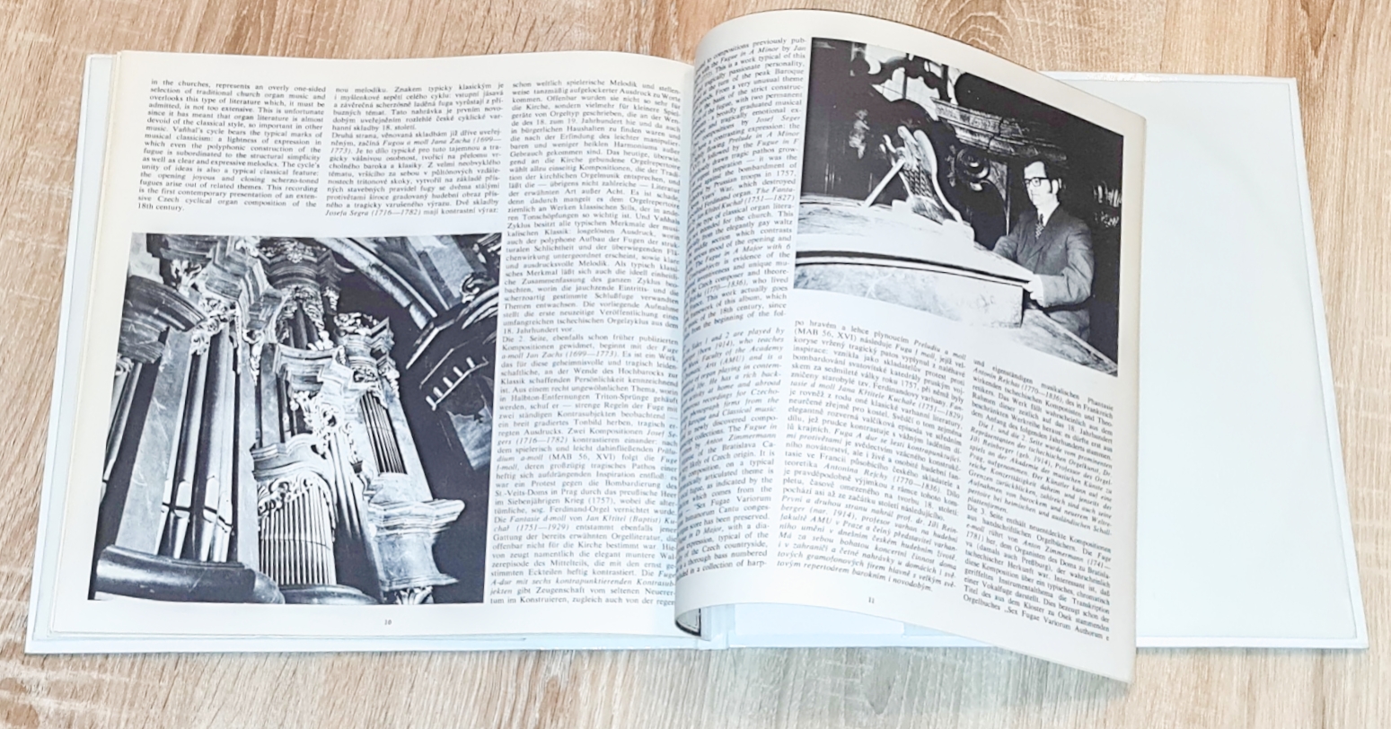 Česká Varhanní Tvorba 18. Století 1974 2 LP EX, VYPRANÉ Vinyl (2LP kniha)