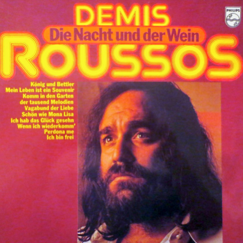 Demis Roussos – Die Nacht Und Der Wein 1976 EX, VYPRANÁ Vinyl (LP)