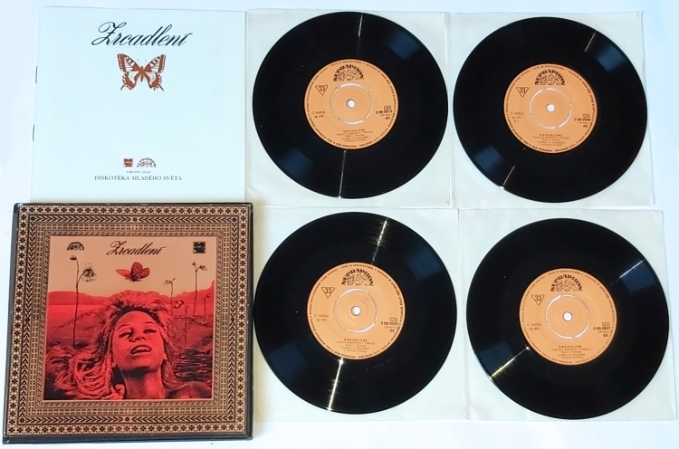 Zrcadlení – Diskoteka Mladého Světa (poezie) 1975, 4 x Vinyl 7" Single (Box Set 4SP)