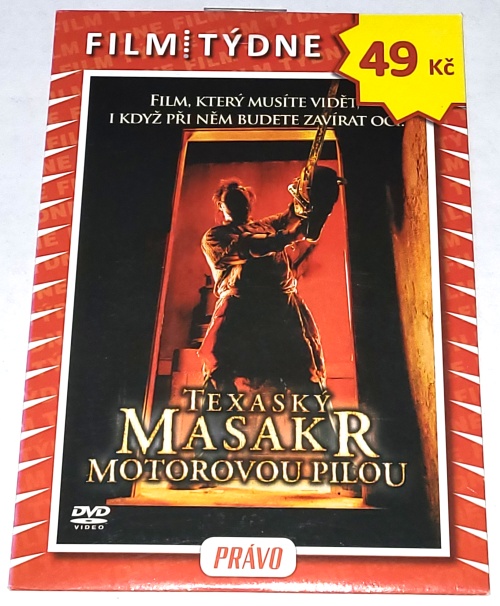 Texaský masakr motorovou pilou 2003 DVD, nerozbalené