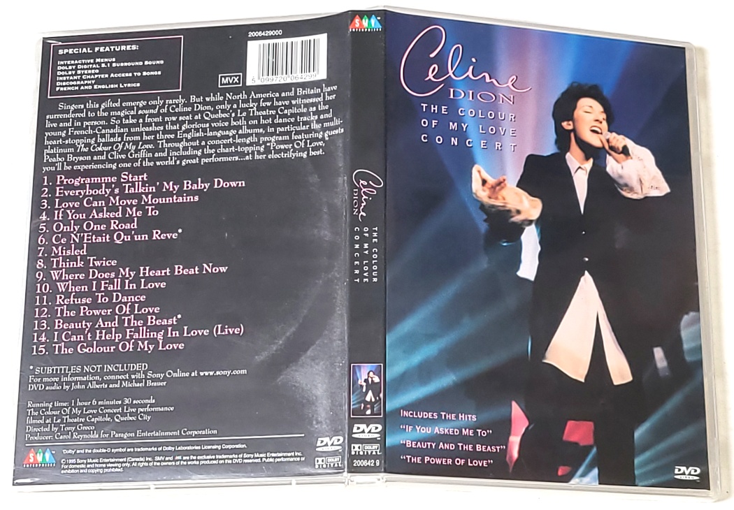 Celine Dion - The Colour of My Love Concert 1995 DVD