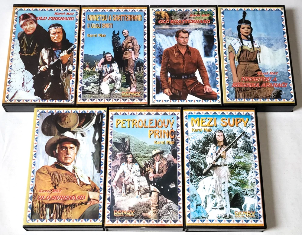 Set filmů dle romanů Karla Maye 7ks / VHS kazety 3ks