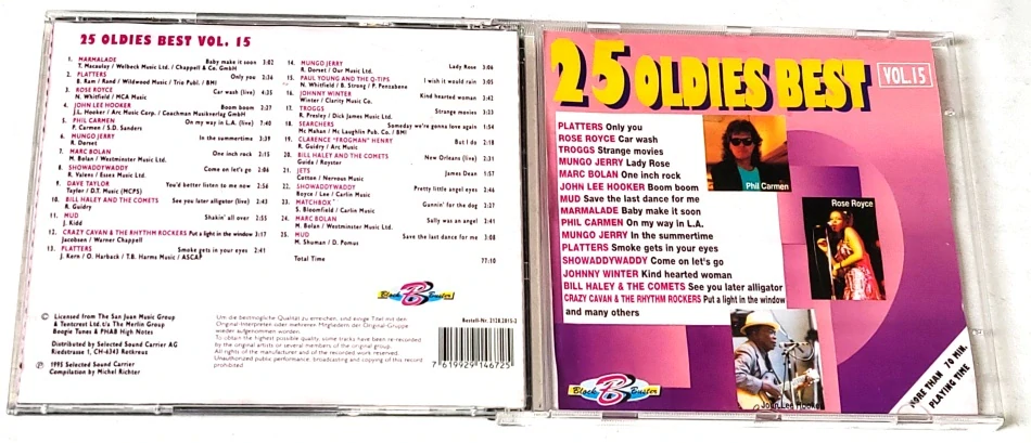 25 Oldies Best Vol. 15 1995 CD