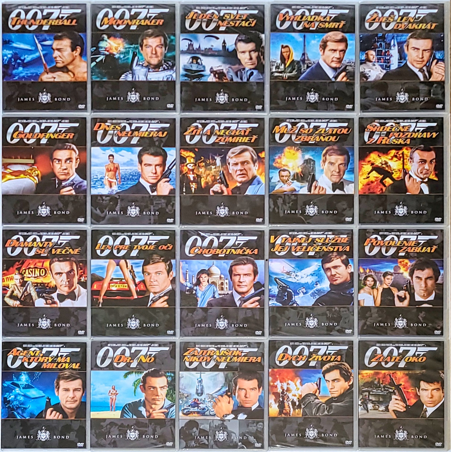 James Bond agent 007 Kolekce Set 20DVD (nové, zatavené)