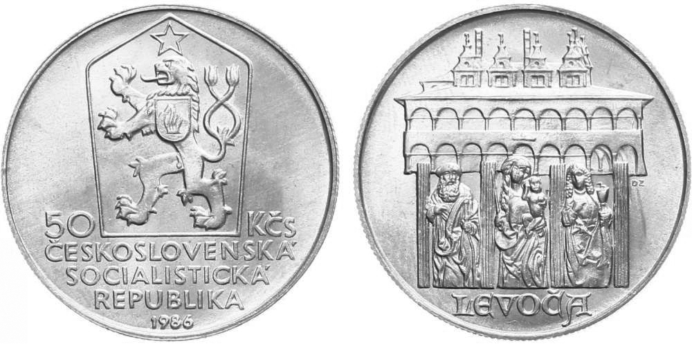 Ag 50 Koruna 1986, Městká památková rezervace Levoča mince