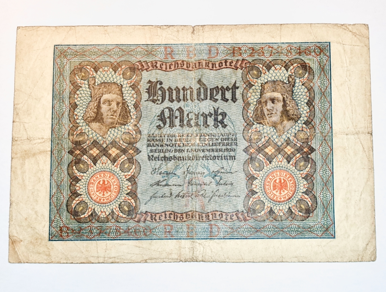 100 Mark 1920 - Německo, bankovka