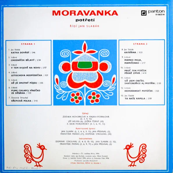 Moravanka – Moravanka Potřetí 1976 VG+, VYPRANÁ Vinyl (LP)