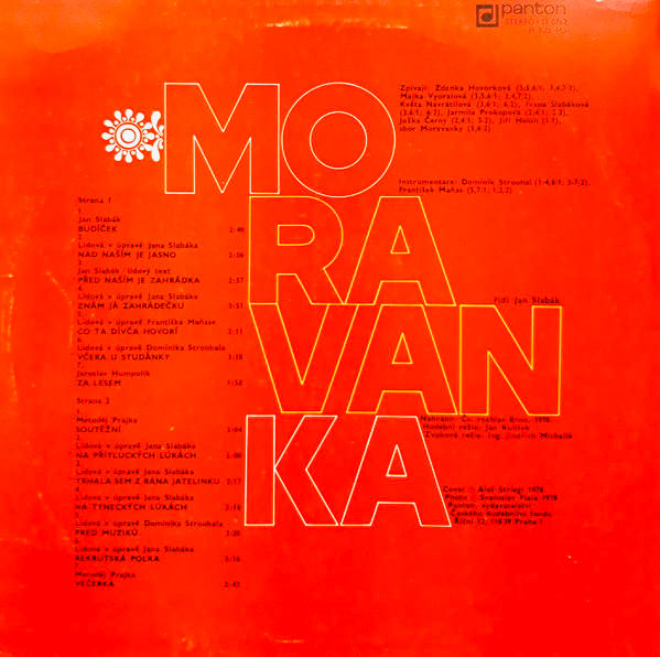 Moravanka – Moravanka Z Podluží 1978 VG+, VYPRANÁ Vinyl (LP)