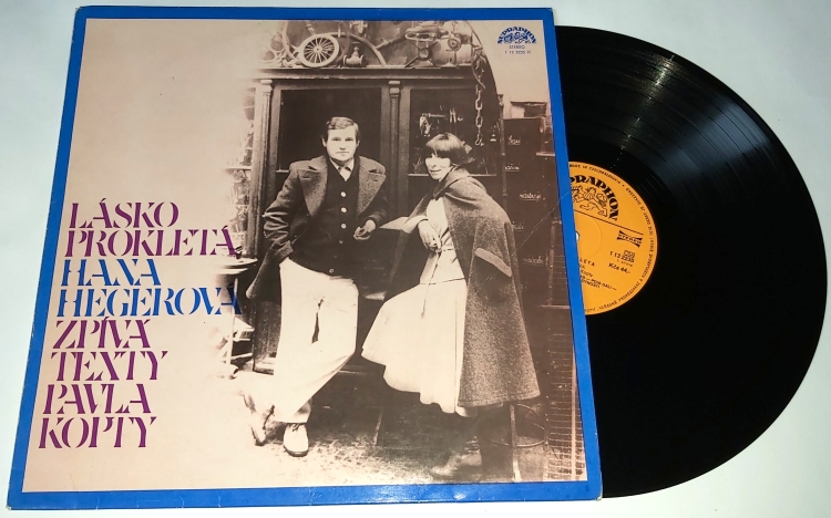 Hana Hegerová – Lásko Prokletá (Hana Hegerová Zpívá Texty Pavla Kopty) 1977 VG, VYPRANÁ Vinyl LP