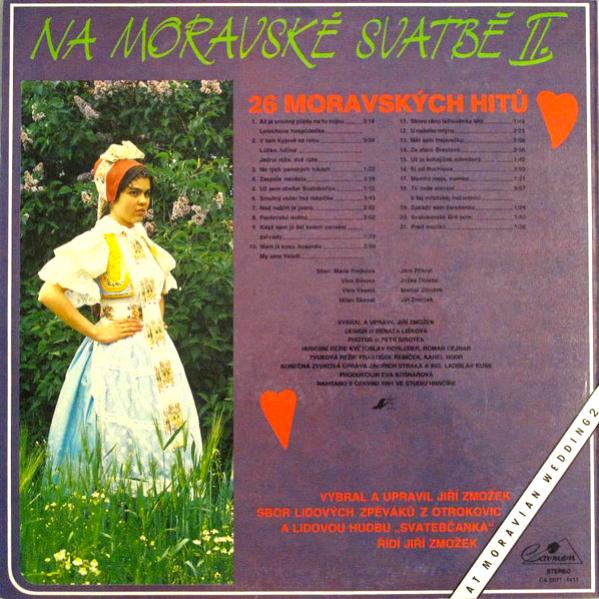 Na Moravské Svatbě II./ At Moravian Wedding (2) 1991 EX, VYPRANÁ Vinyl (LP)
