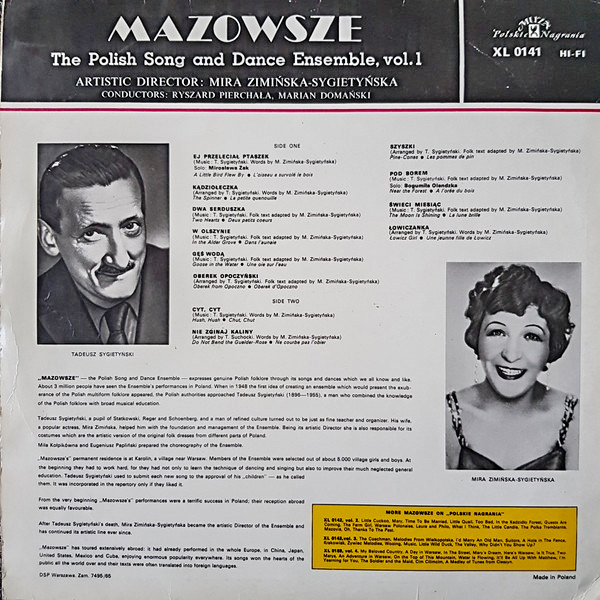 Mazowsze – The Polish Song And Dance Ensemble, Vol. 1 1965 VG+, VYPRANÁ Vinyl (LP)
