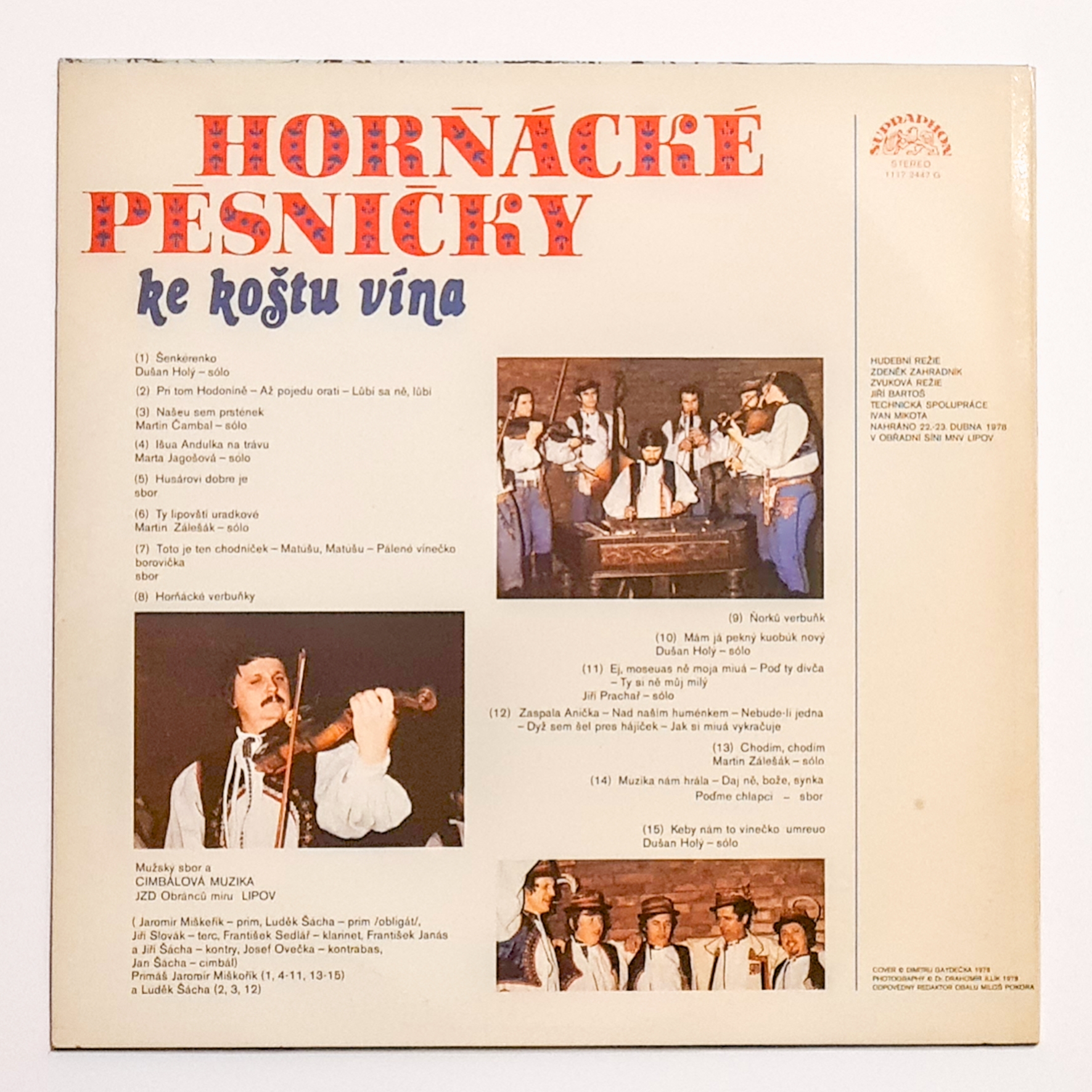 Horňácké Pěsničky – Ke Koštu Vína 1979 EX, VYPRANÁ Vinyl (LP)