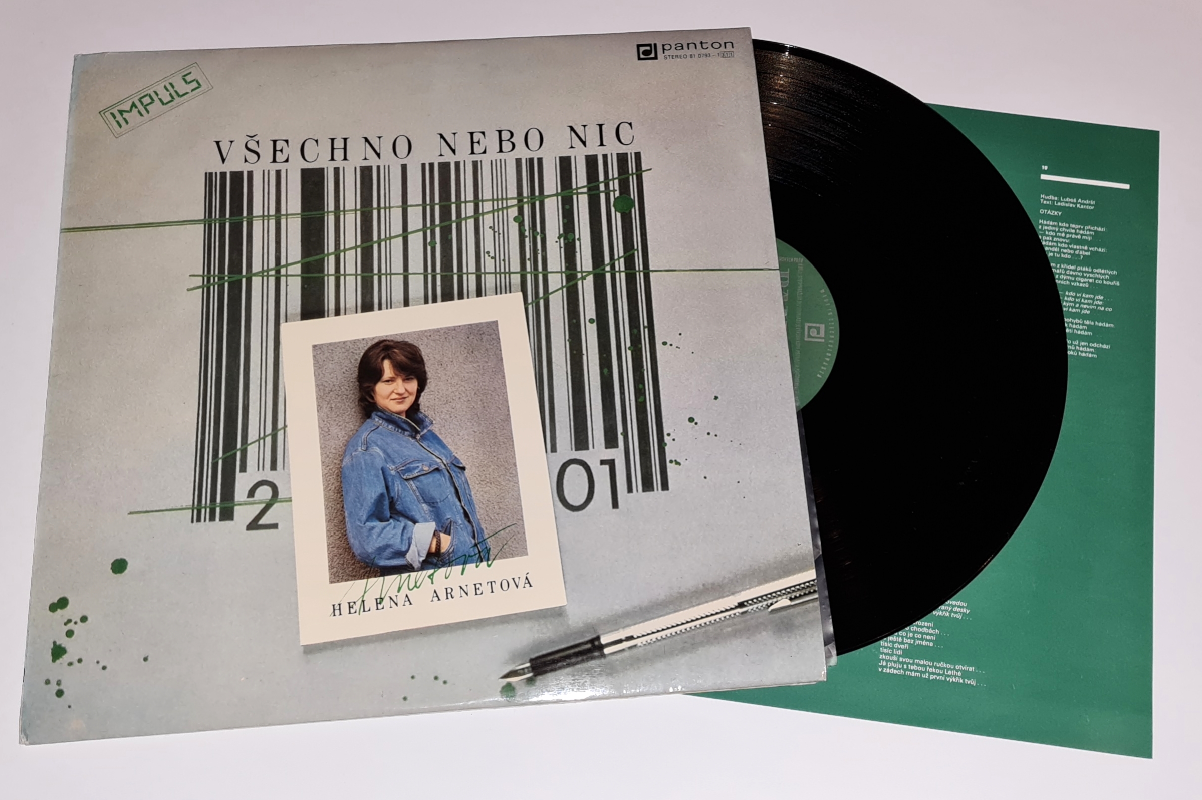 Helena Arnetová – Všechno Nebo Nic 1988 VG, VYPRANÁ Vinyl (LP)