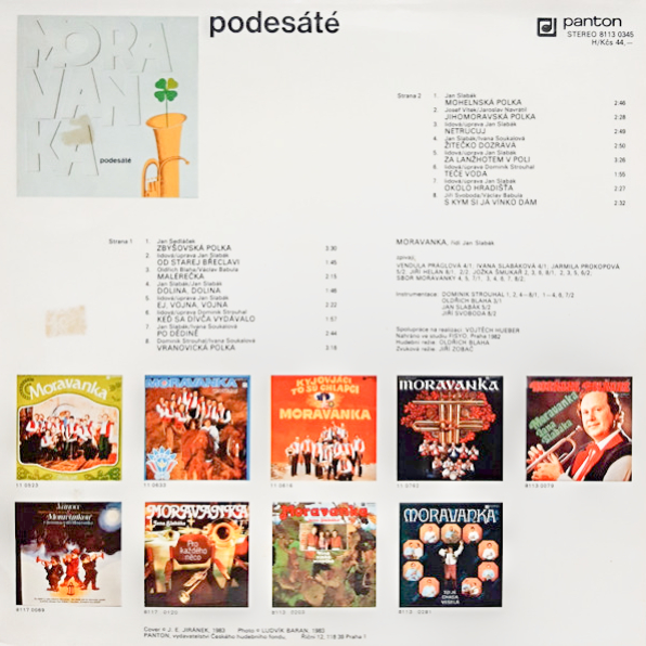 Moravanka – Podesáté 1983 VG+, VYPRANÁ Vinyl (LP)