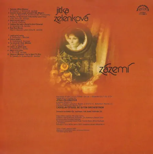Jitka Zelenková – Zázemí 1979 VG-, VYPRANÁ Vinyl (LP)