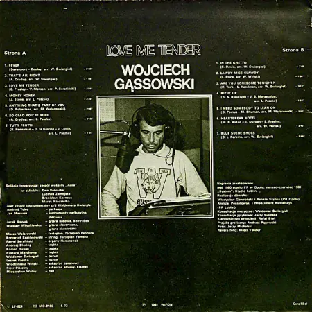 Wojciech Gąssowski – Love Me Tender 1981 VG+ VYPRANÁ Vinyl (LP)