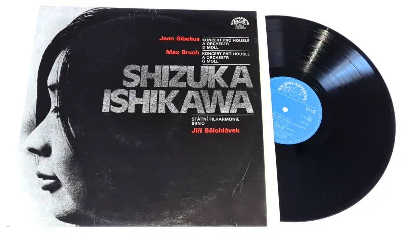 Sibelius / Bruch, Shizuka Ishikawa, Státní Filharmonie Ostrava, Jiří Bělohlávek – Violin Concerto / Violin Concerto No. 1 1979 EX VYPRANÁ Vinyl (LP)