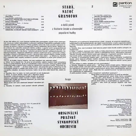Originální Pražský Synkopický Orchestr – Stará, Natoč Gramofon 1982 VG+, VYPRANÁ Vinyl (LP)