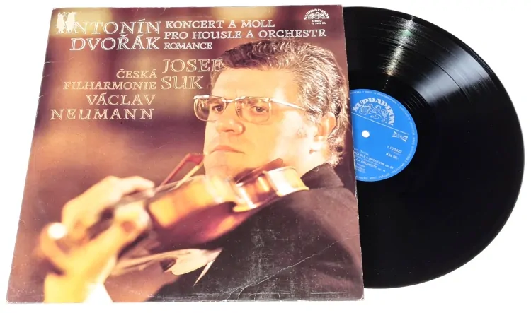 Antonín Dvořák, Josef Suk, Česká Filharmonie, Václav Neumann – Koncert A Moll Pro Housle A Orchestr / Romance 1978 EX, VYPRANÁ Vinyl (LP)