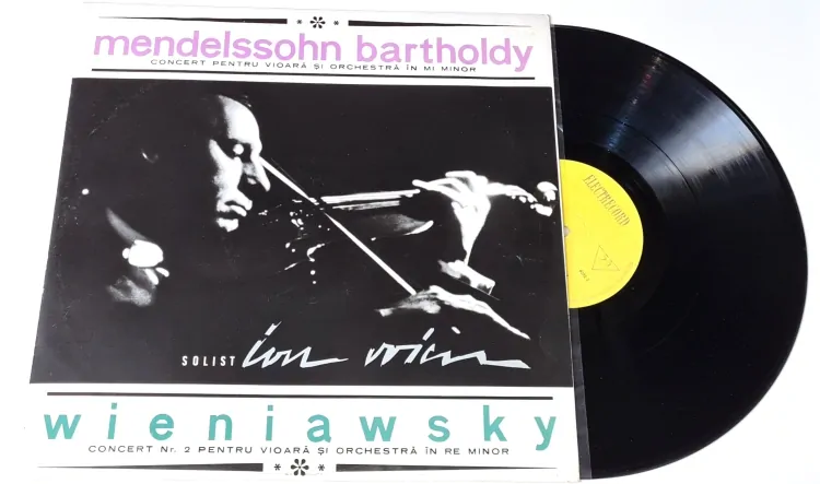 Mendelssohn Bartholdy / Wieniawsky - Solist Ion Voicu – Concert Pentru Vioară Și Orchestră În Mi Minor / Concert Nr. 2 Pentru Vioară Și Orchestră În Re Minor 1966 VG+, VYPRANÁ Vinyl (LP)
