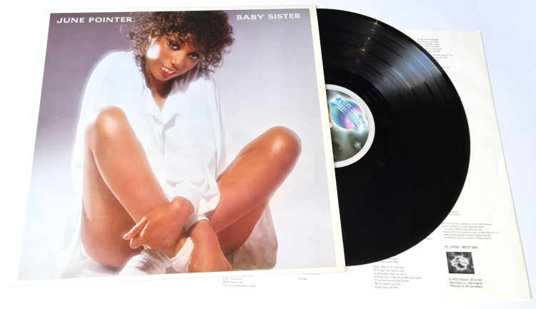 June Pointer – Baby Sister 1983 VG-, VYPRANÁ Vinyl (LP)