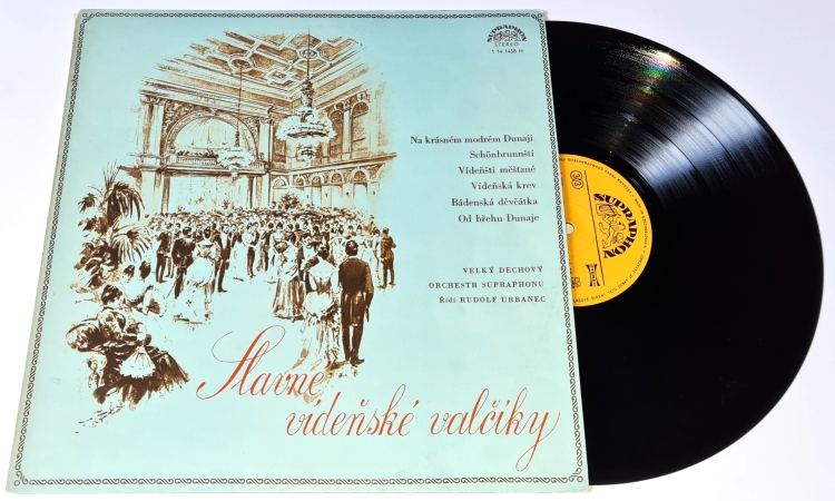 Velký Dechový Orchestr Supraphonu Řídí Rudolf Urbanec – Slavné Vídeňské Valčíky 1974 EX, VYPRANÁ Vinyl (LP)