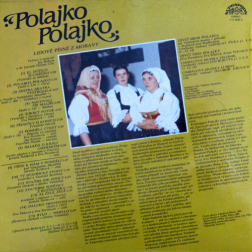 Dívčí Sbor Polajka , Cimbálové Muziky Technik A Lubina – Polajko, Polajko - Songs From The Moravia 1984 EX, VYPRANÁ Vinyl (LP)