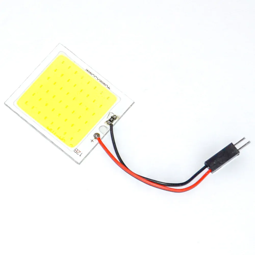 LED panel (48 COB LED - Bílá) 12V + adaptéry C5W a T10 W5W