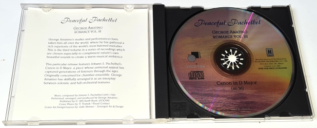 George Amatino – Peaceful Pachelbel (Romance Vol. III) 1993 CD