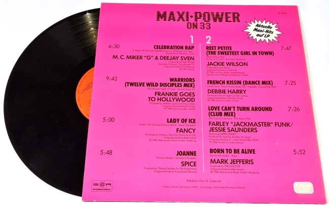 Various – Maxi-Power On 33 1987 VG-, Vinyl (LP)