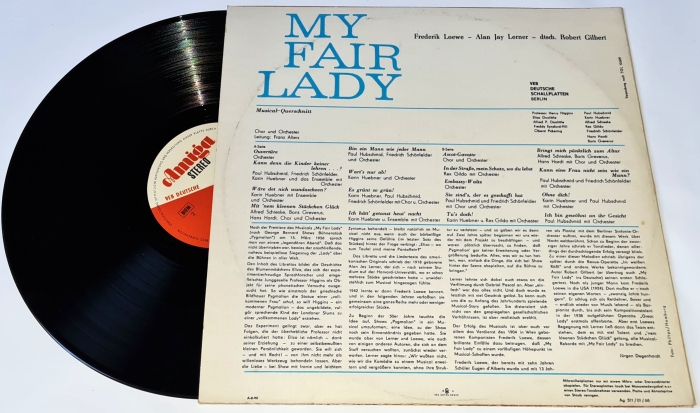 Frederik Loewe - Karin Huebner, Paul Hubschmid, Alfred Schieske, Rex Gildo, Friedrich Schönfelder – My Fair Lady 1971 EX-, Vinyl (LP)