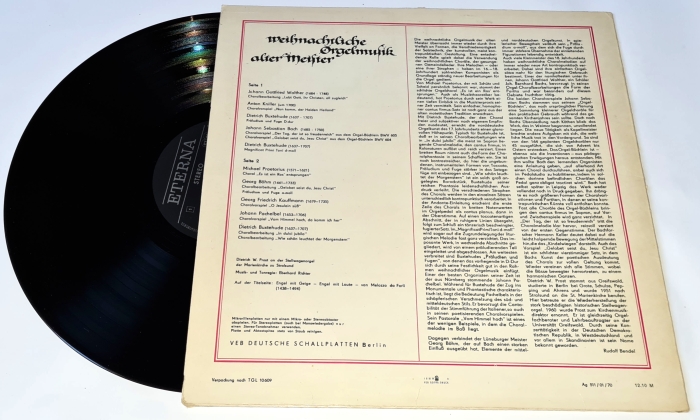 Dietrich W. Prost – Weihnachtliche Orgelmusik Alter Meister 1970 EX-, Vinyl (LP)