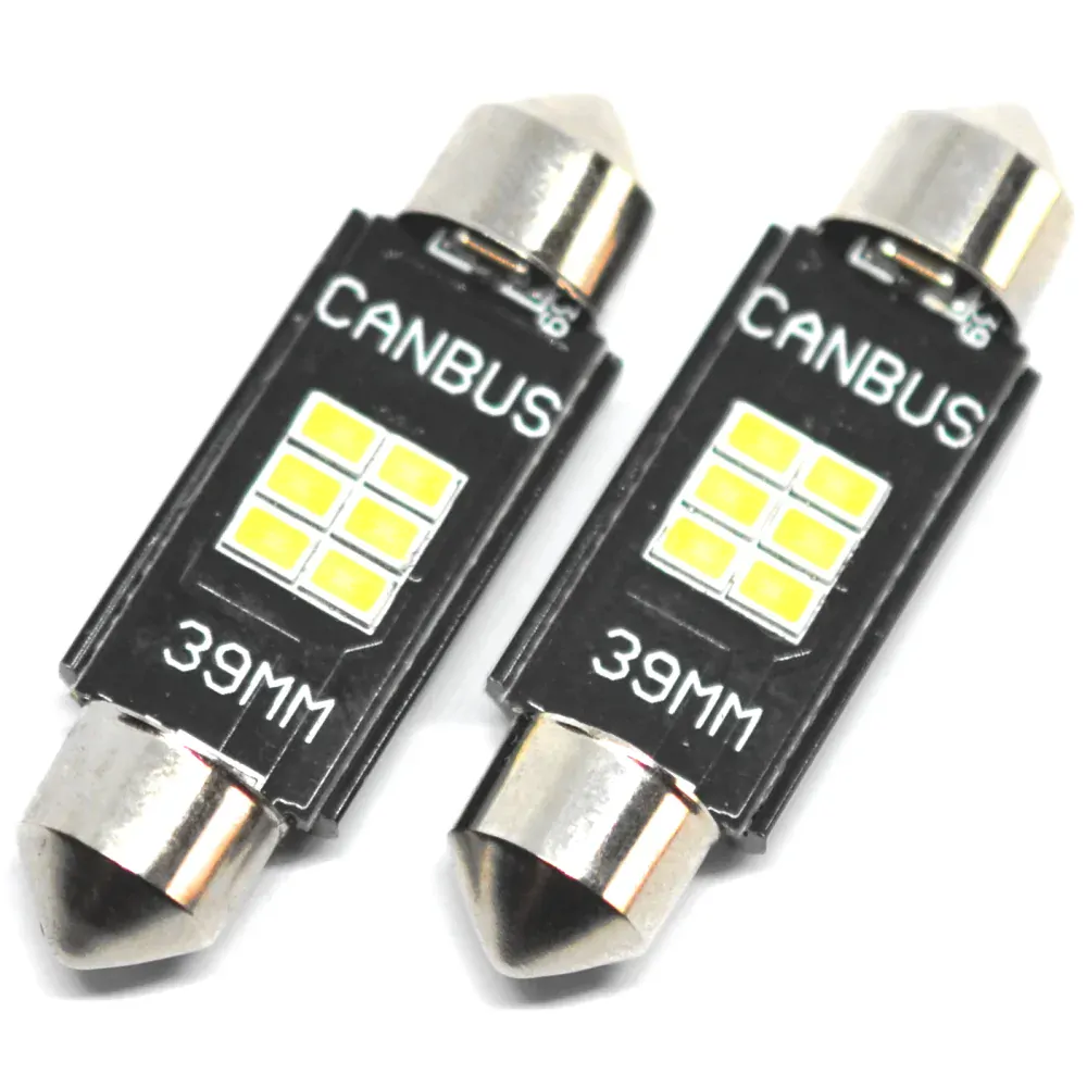 LED žárovka C5W 6 SMD 3020 (39mm) CAN BUS - Bílá 10 - 30V, CFS30203