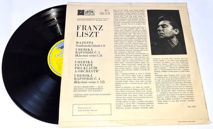 Franz Liszt - Shura Cherkassky · Berlínska Filharmonie řídí Herbert Von Karajan – Mazeppa / Uherská Fantazie / Uherské Rapsódie Č. 4 A 5 1972 EX, Vinyl (LP)