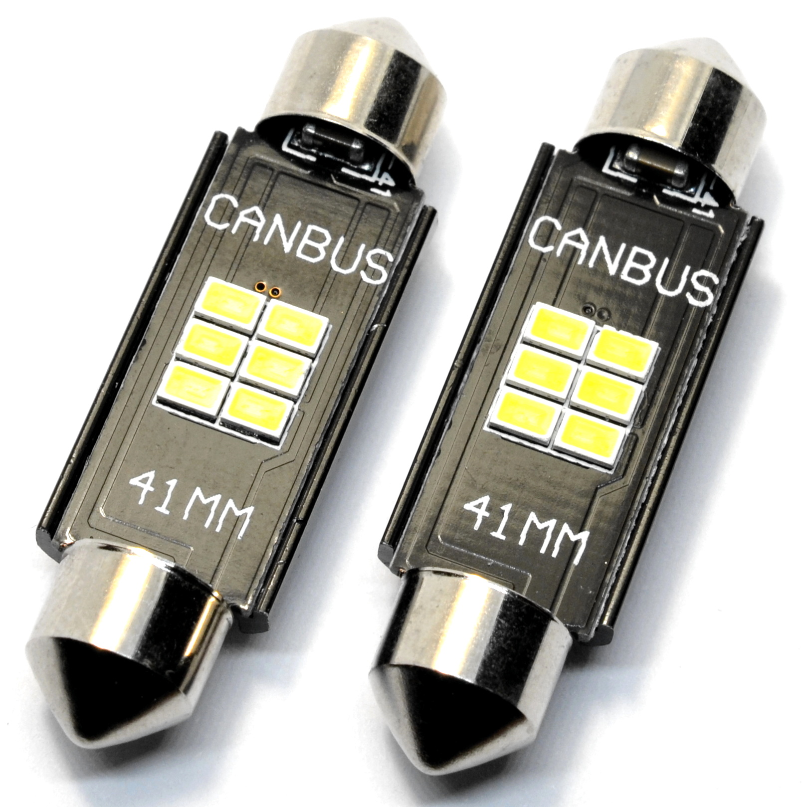 LED žárovka C5W 6 SMD 3020 (41mm) CAN BUS - Bílá 10 - 30V, CFS30203