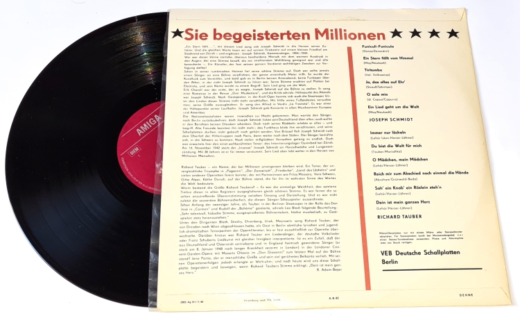 Joseph Schmidt & Richard Tauber – Sie Begeisterten Millionen 1970 EX-, Vinyl (LP)