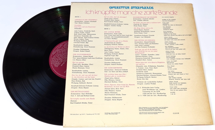 Ich Knüpfte Manche Zarte Bande - Operettenstarparade 1975 VG+, Vinyl (LP)