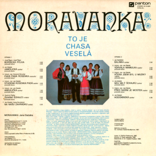 Moravanka – To Je Chasa Veselá 1982 EX, VYPRANÁ Vinyl (LP)