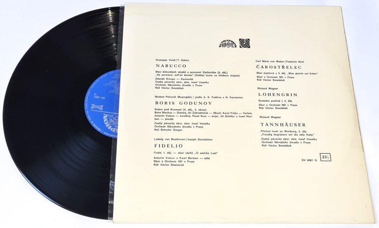 Giuseppe Verdi, T. Solera / M. P. Musorgskij / Ludwig van Beethoven, Joseph Sonnleithner / Carl Maria von Weber, Friedrich Kind / Richard Wagner – Nabucco / Boris Godunov / Fidelio / Čarostřelec / Lohengrin / Tannhäuser VG-, Vinyl (LP)
