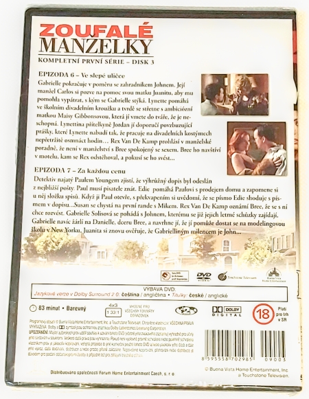 Zoufalé manželky - Série 1 Disk 3 DVD,  nerozbalené