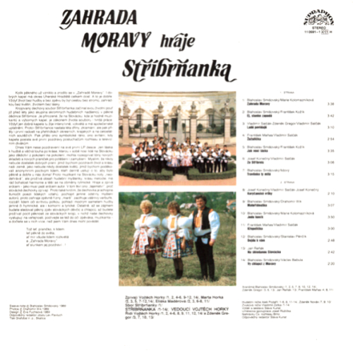 Stříbrňanka – Zahrada Moravy 1989 EX, VYPRANÁ Vinyl (LP)