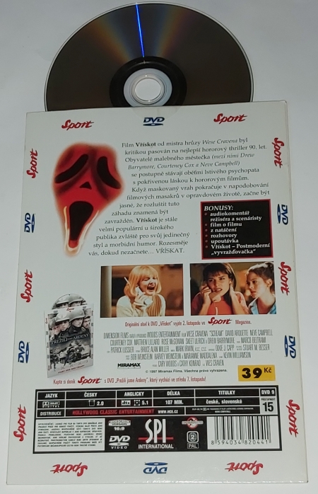 Vřískot 1996 DVD