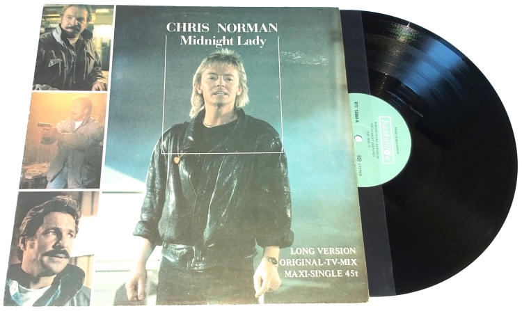 Chris Norman – Midnight Lady 1987 Maxi-Single VG+, VYPRANÁ Vinyl