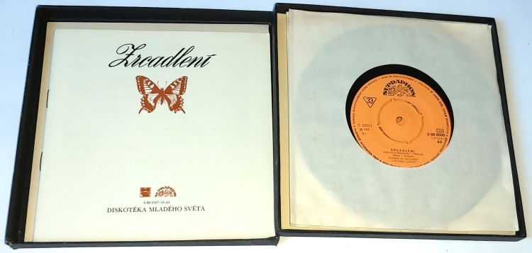 Zrcadlení – Diskoteka Mladého Světa (poezie) 1975, 4 x Vinyl 7" Single (Box Set 4SP)