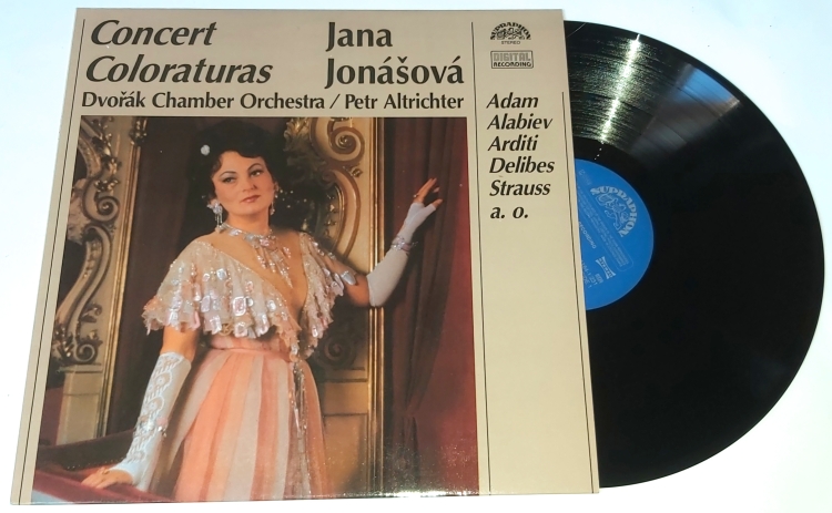Jana Jonášová : Adam, Alabiev, Arditi, Delibes, Strauss, Petr Altrichter, Dvořák Chamber Orchestra – Concert Coloraturas 1990 NM, VYPRANÁ Vinyl (LP)