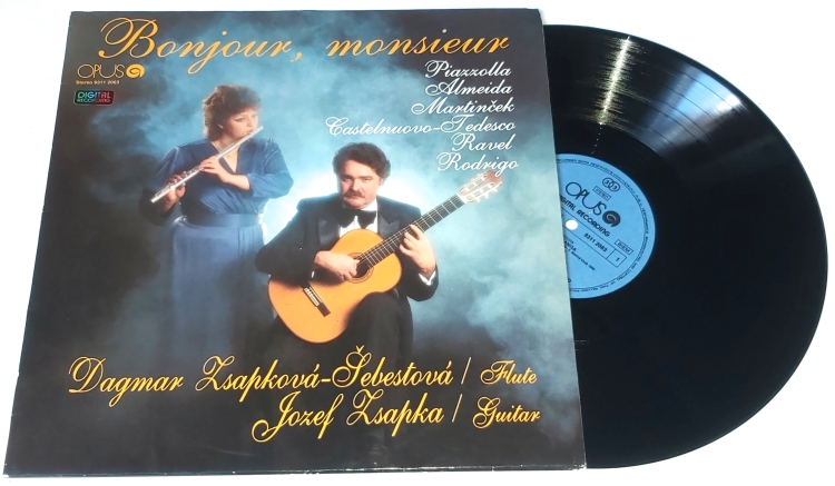 Dagmar Zsapková-Šebestová, Jozef Zsapka – Bonjour, Monsieur 1989 EX, VYPRANÁ Vinyl (LP)
