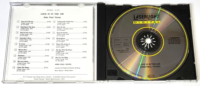 John Paul Young – Love Is In The Air 1993 CD