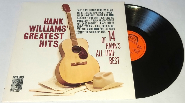 Hank Williams – Hank Williams' Greatest Hits (14 Of Hank's All-Time Best 1989 NM, VYPRANÁ Vinyl (LP)